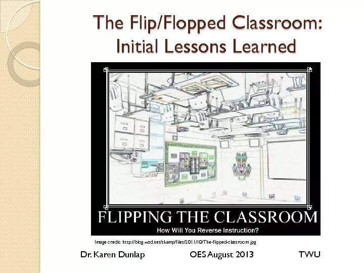 The Flip/Flopped Classroom: Initial Lessons LearnedDr. Karen DunlapOES