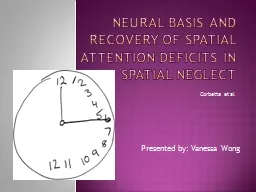 Neural basis and recovery of spatial attention deficits in