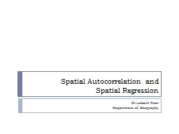 Spatial Autocorrelation and