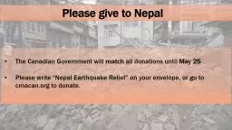 Please give to Nepal
