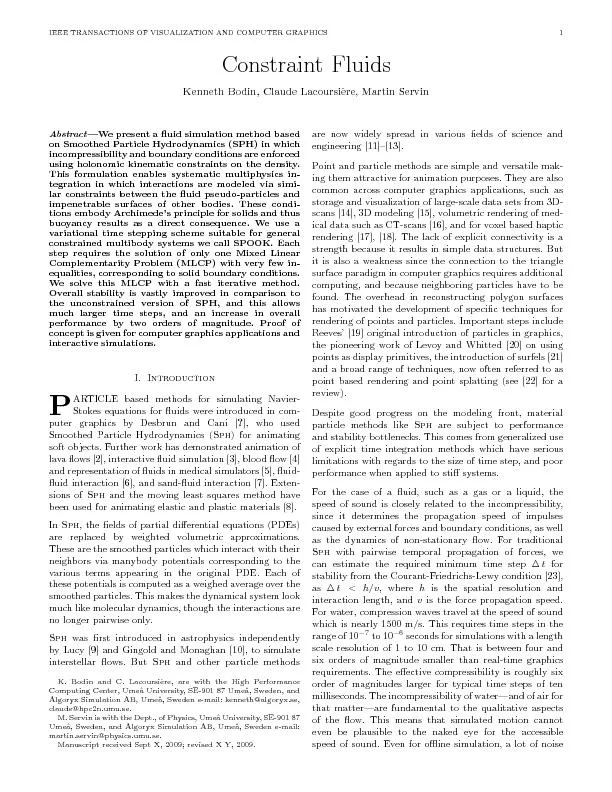 IEEETRANSACTIONSOFVISUALIZATIONANDCOMPUTERGRAPHICS1ConstraintFluidsKen