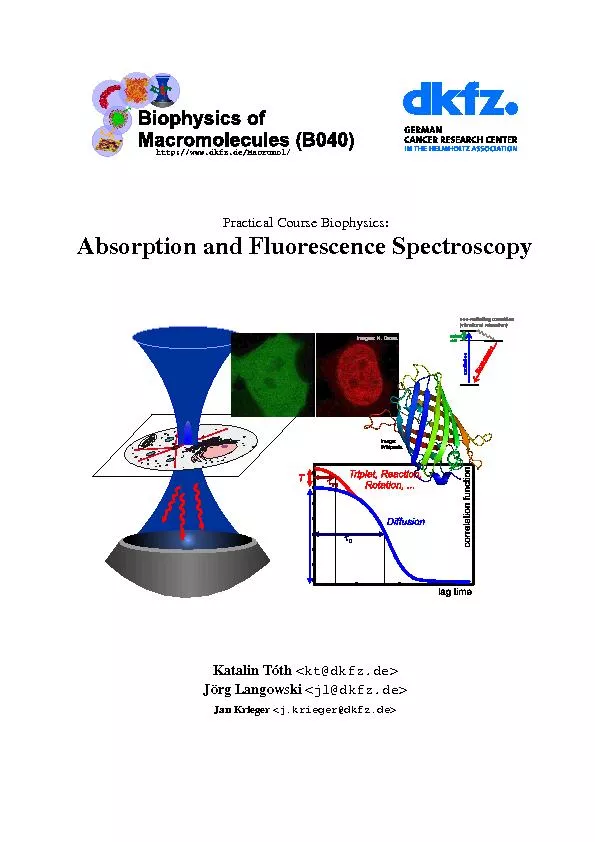 Contents1AbsorptionandFluorescenceSpectroscopy31.1Introduction........