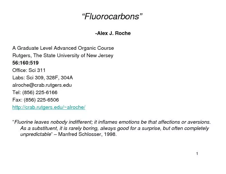 “Fluorocarbons”