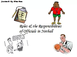 Roles & the Responsibilities of Officials in Netball