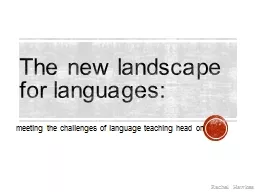 The new landscape for languages: