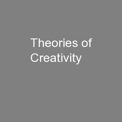 Theories of Creativity