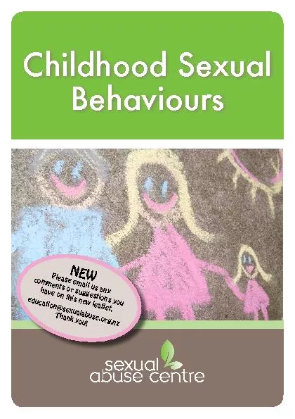 Childhood Sexual Behaviours