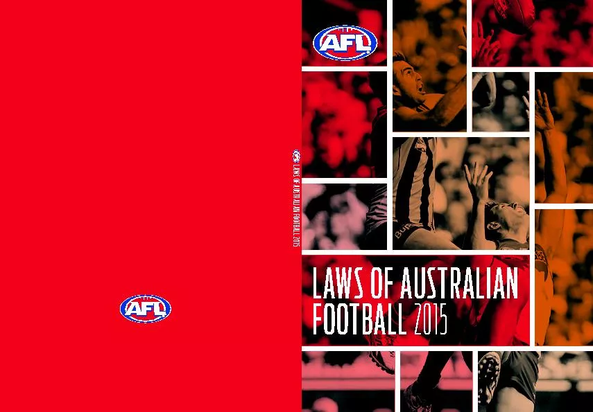 Laws of Australian Football 2015       80       Laws of Australian Foo