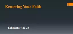 Renewing Your Faith