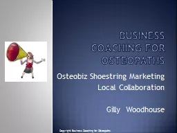 Business coaching for osteopaths