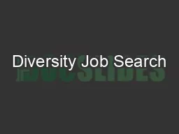Diversity Job Search