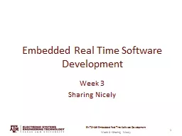 Embedded Real Time Software Development