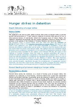 Hunger strikes in detention