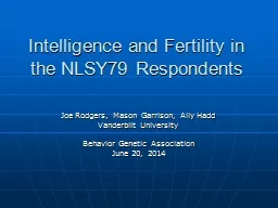 Intelligence and Fertility in the NLSY79 Respondents