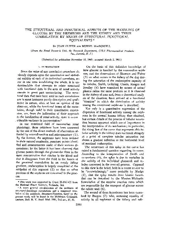 STRUCTURALANDFUNCTIONALASPECTSOFTHEHANDLINGOFGLUCOSEBYTHENEPHRONSANDTH