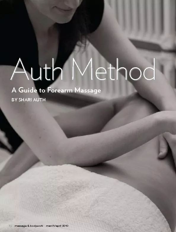 Auth Method A Guide to Forearm MassageBY SHRI AUTH