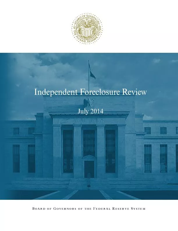 IndependentForeclosureReviewJuly2014