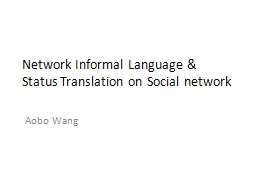 Network Informal Language & 