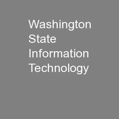 Washington State Information Technology