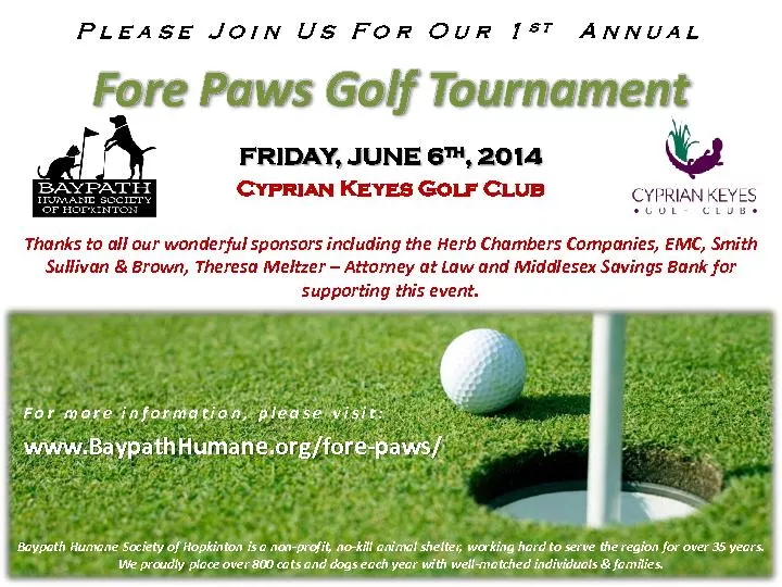 Fore Paws Golf Tournament