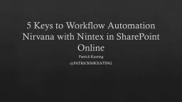 5 Keys to Workflow Automation Nirvana with Nintex in ShareP