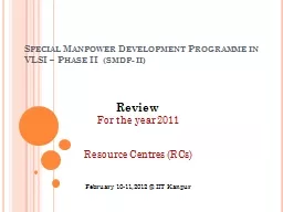 Special Manpower Development Programme in VLSI – Phase II