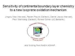 Sensitivity of continental boundary layer chemistry