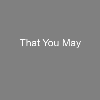 PPT-That You May thumbnail