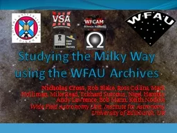Studying the Milky Way using the WFAU Archives