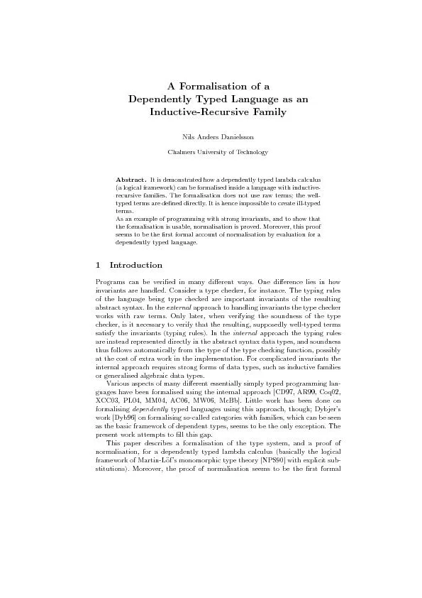 implementationofnormalisationbyevaluation[ML75,BS91]foradependentlytyp