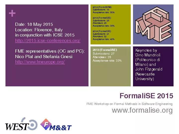 FormaliSEFME Workshop on Formal Methods in Software Engineeringwww.for