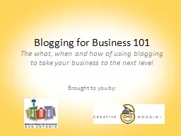 Blogging for Business 101