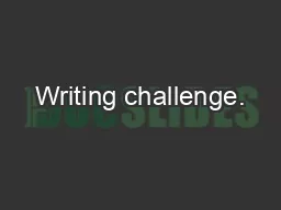 Writing challenge.