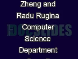 DemandDriven Alias Analysis for C Xin Zheng and Radu Rugina Computer Science Department Cornell University Ithaca NY  xinz rugina cs