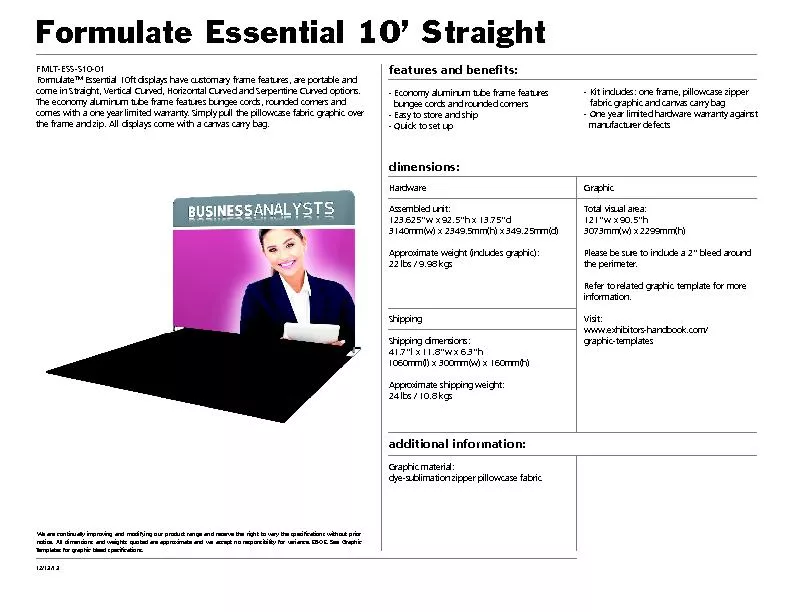 Formulate Essential 10’ Straight