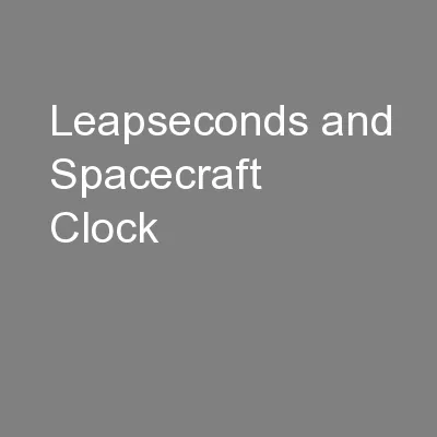 Leapseconds and Spacecraft Clock