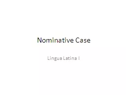 Nominative Case