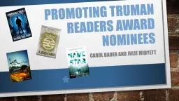 Promoting Truman Readers Award Nominees