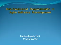 Non-Functional Requirements in Agile Software Development