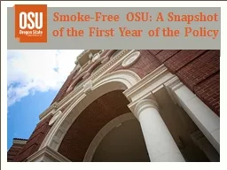Smoke-Free OSU: A Snapshot of the First