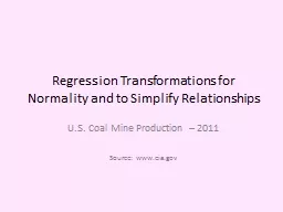 Regression Transformations for Normality and to Simplify Re