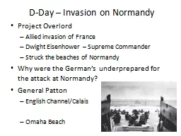 D-Day – Invasion on Normandy