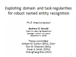 Exploiting domain and task regularities for robust named en