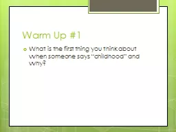 Warm Up #1