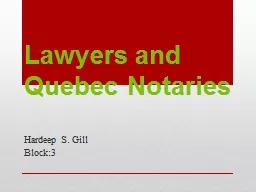 Lawyers and Quebec Notaries