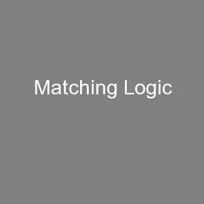 Matching Logic