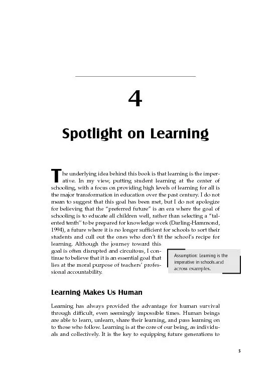 Spotlight on Learning