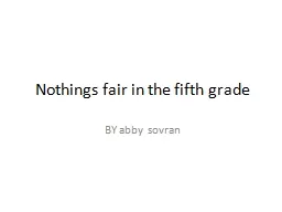 Nothings fair in the fifth grade