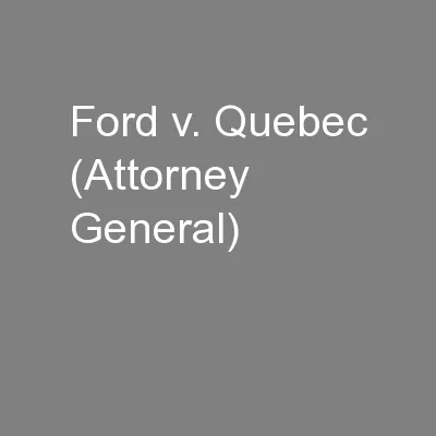 Ford v. Quebec (Attorney General)