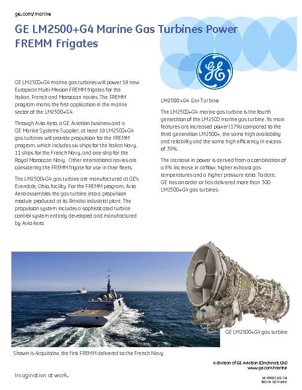 GE LM2500+G4 marine gas turbines will power 18 new European MultiMissi